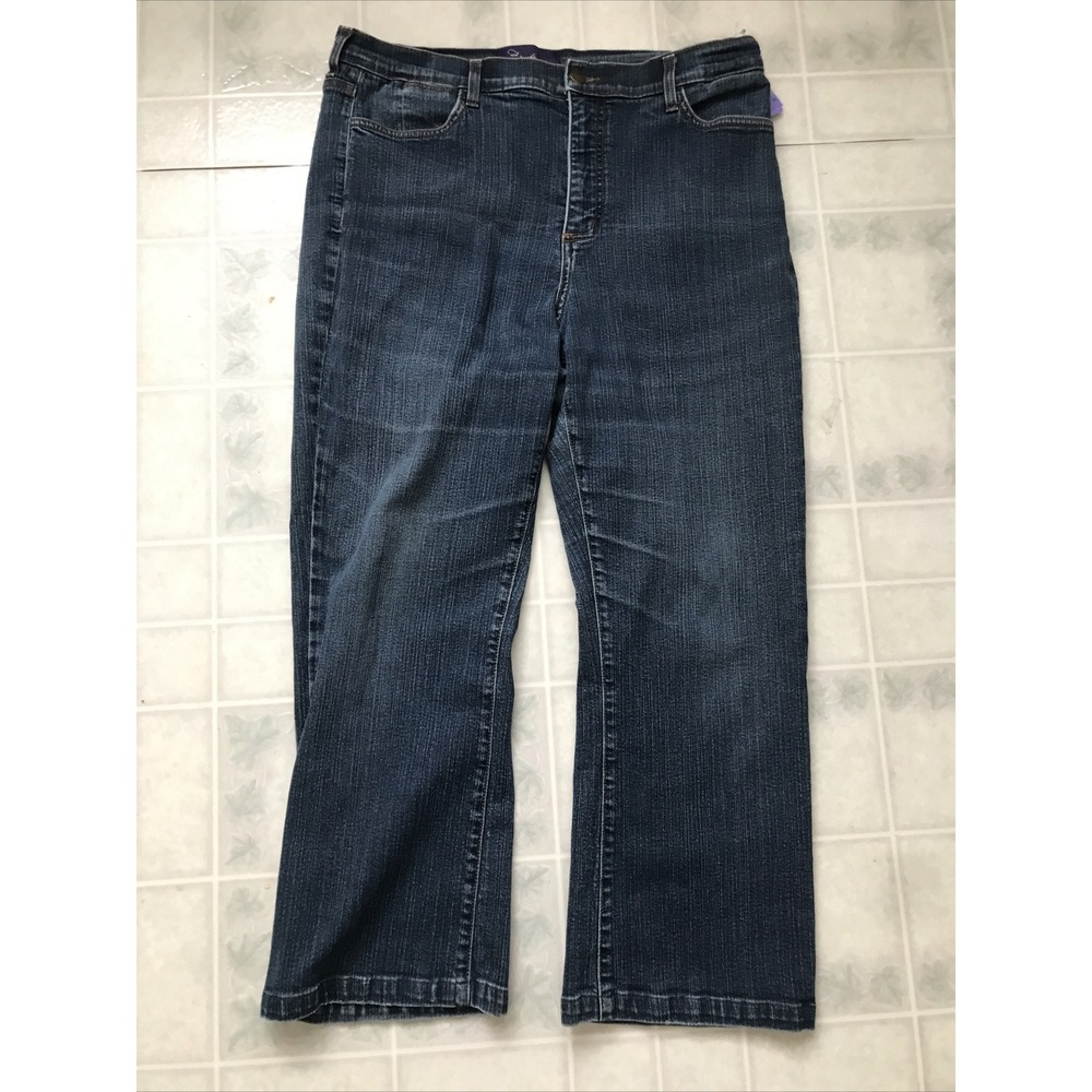NYDJ Not Your Daughters Jeans Women's 16 Medium Blue Crop Lift Tuck Jeans